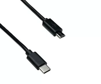USB 3.1 Kabel Typ-C Stecker auf micro B Stecker, schwarz, 2,00m, DINIC Polybag